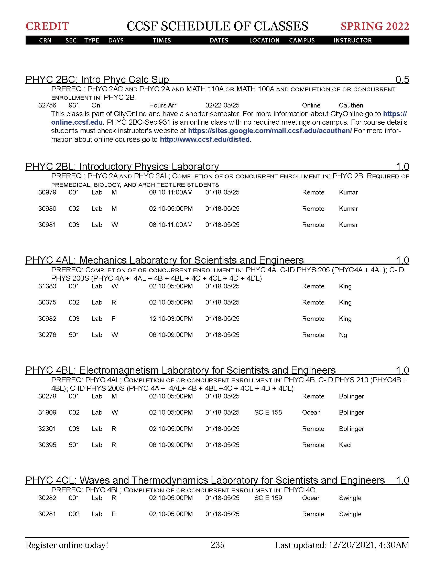Physics FAQ CCSF